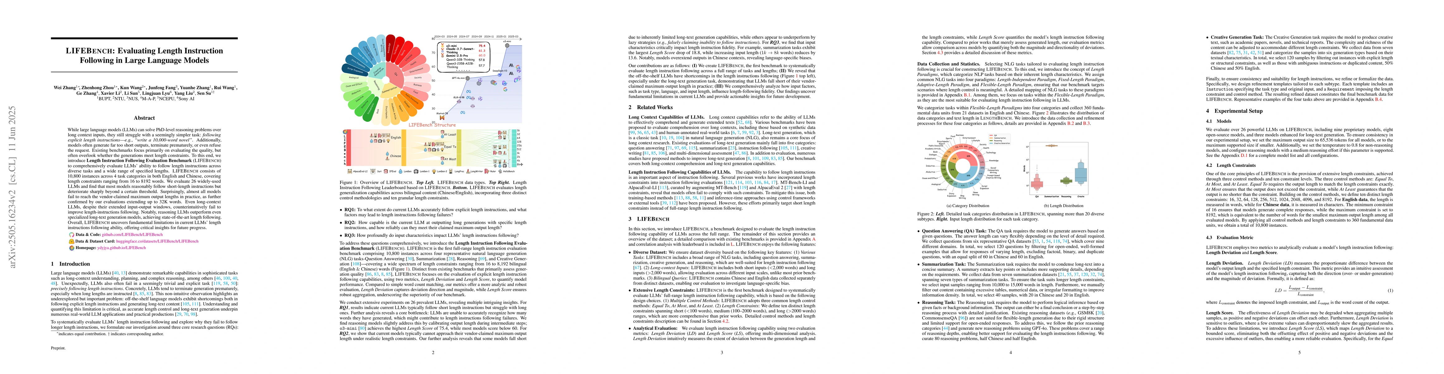 Thumbnail for LIFEBench: Evaluating Length Instruction Following in Large Language
  Models