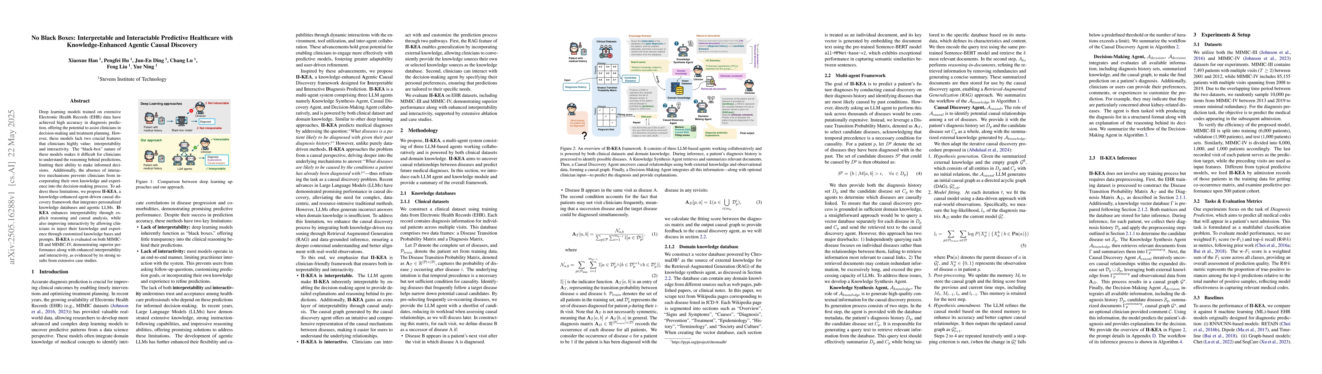 Thumbnail for No Black Boxes: Interpretable and Interactable Predictive Healthcare
  with Knowledge-Enhanced Agentic Causal Discovery