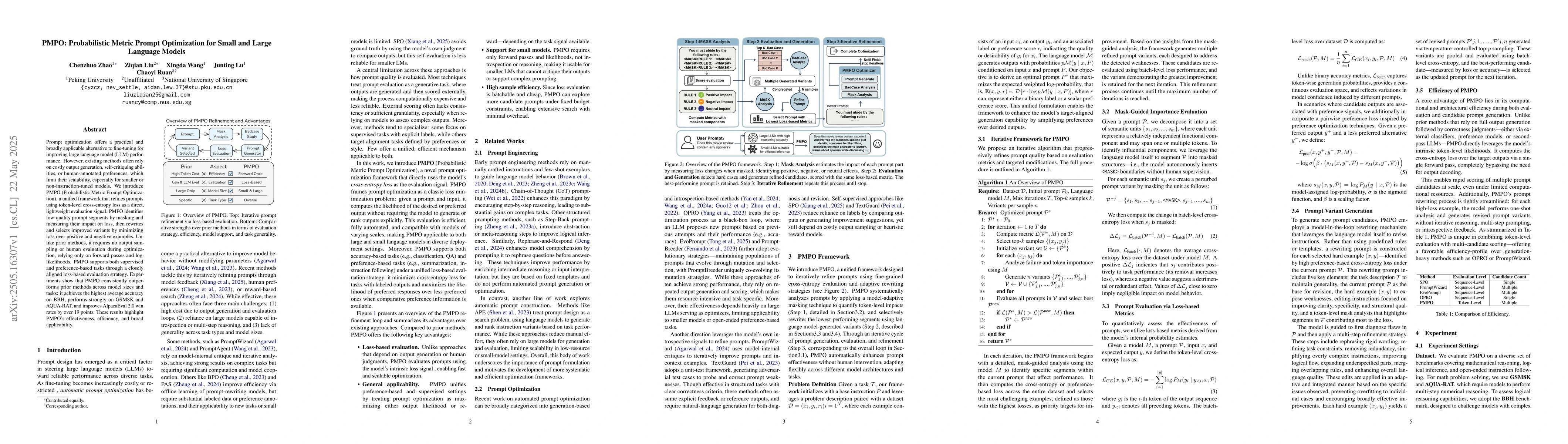 Thumbnail for PMPO: Probabilistic Metric Prompt Optimization for Small and Large
  Language Models