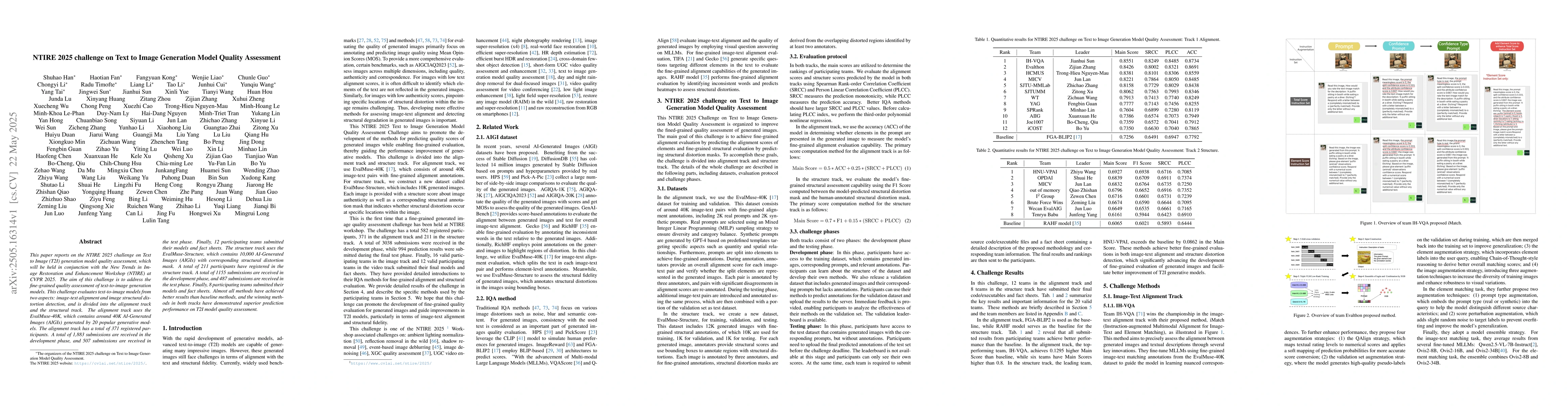 Thumbnail for NTIRE 2025 challenge on Text to Image Generation Model Quality
  Assessment