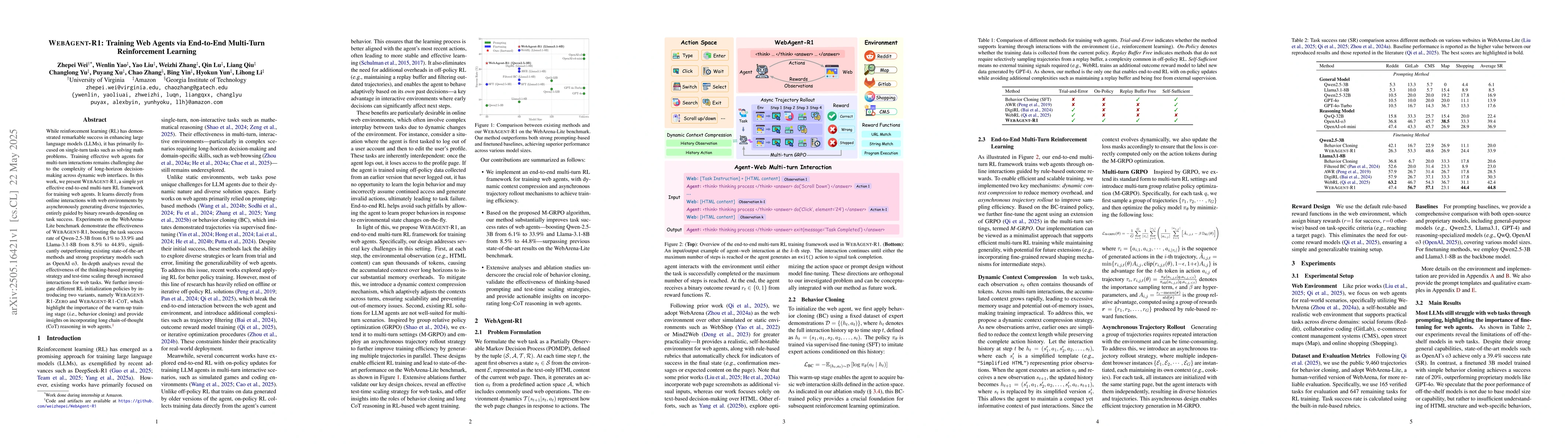 Thumbnail for WebAgent-R1: Training Web Agents via End-to-End Multi-Turn Reinforcement
  Learning