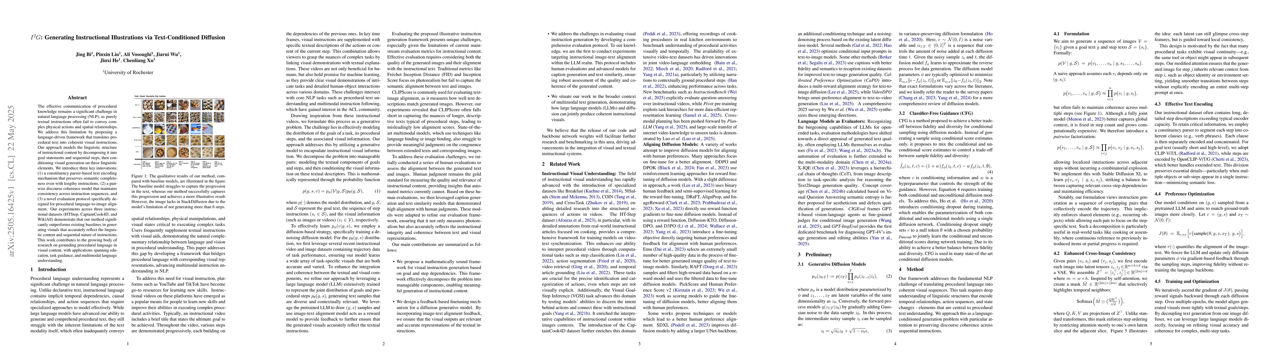 Thumbnail for $I^2G$: Generating Instructional Illustrations via Text-Conditioned
  Diffusion