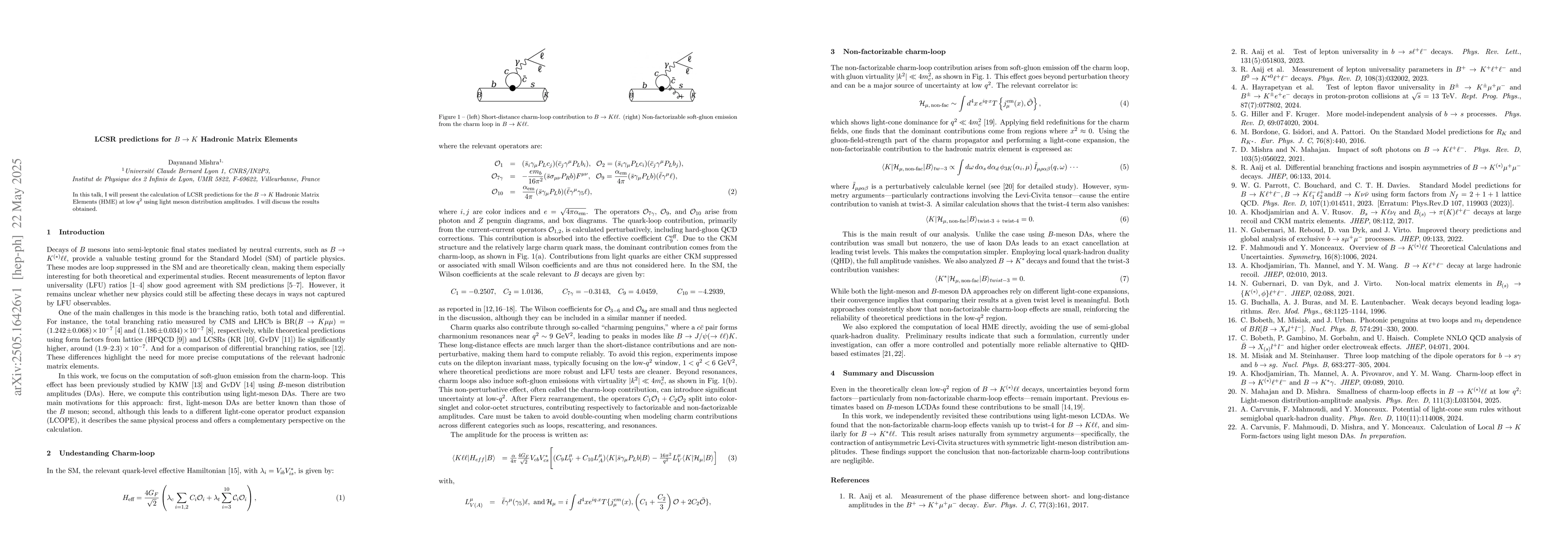 Thumbnail for LCSR predictions for $B \to K$ Hadronic Matrix Elements
