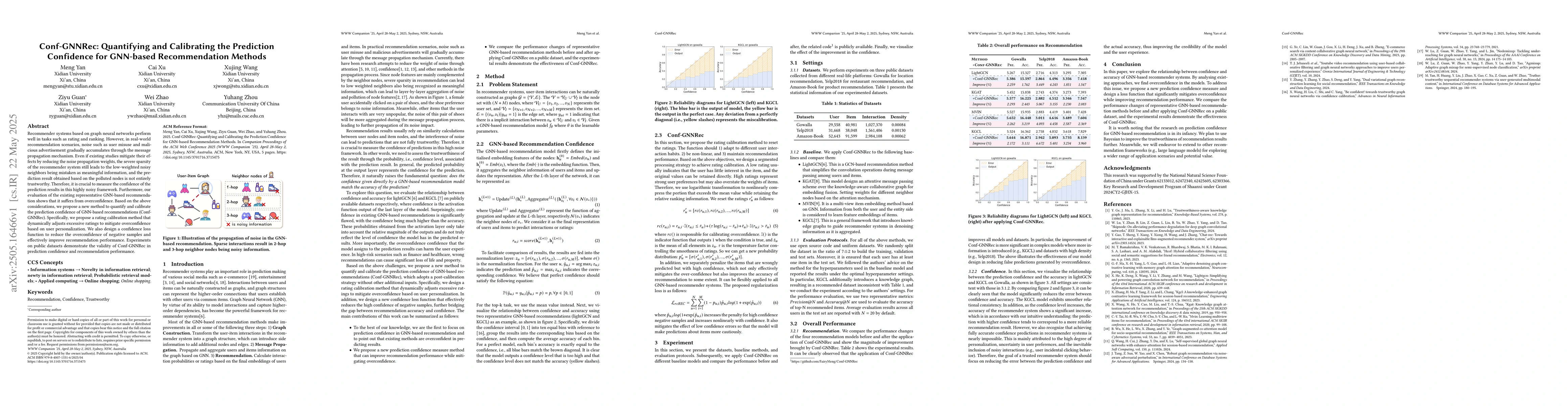 Thumbnail for Conf-GNNRec: Quantifying and Calibrating the Prediction Confidence for
  GNN-based Recommendation Methods