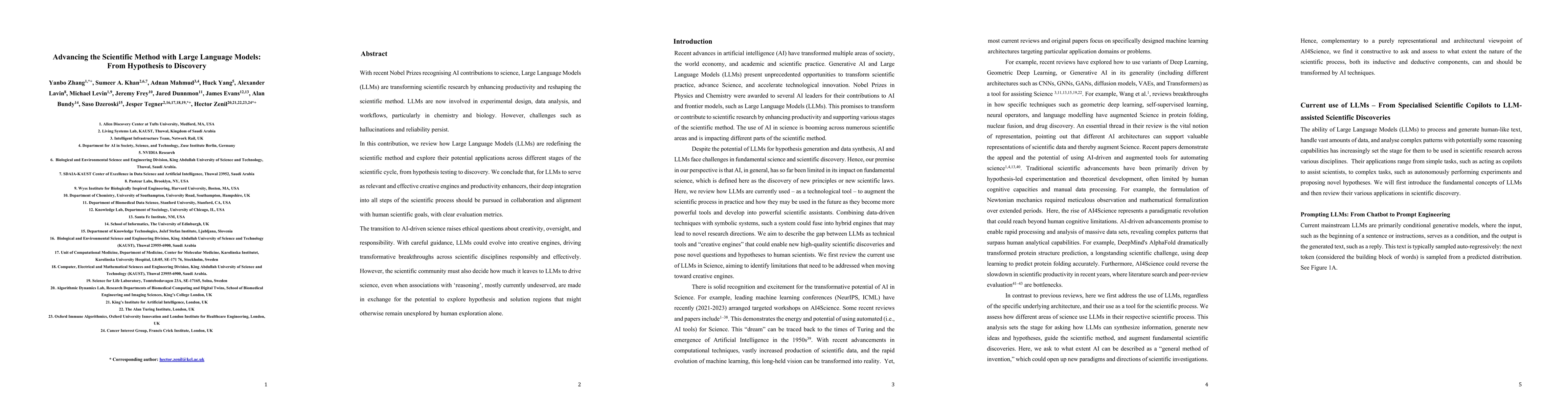 Thumbnail for Advancing the Scientific Method with Large Language Models: From
  Hypothesis to Discovery