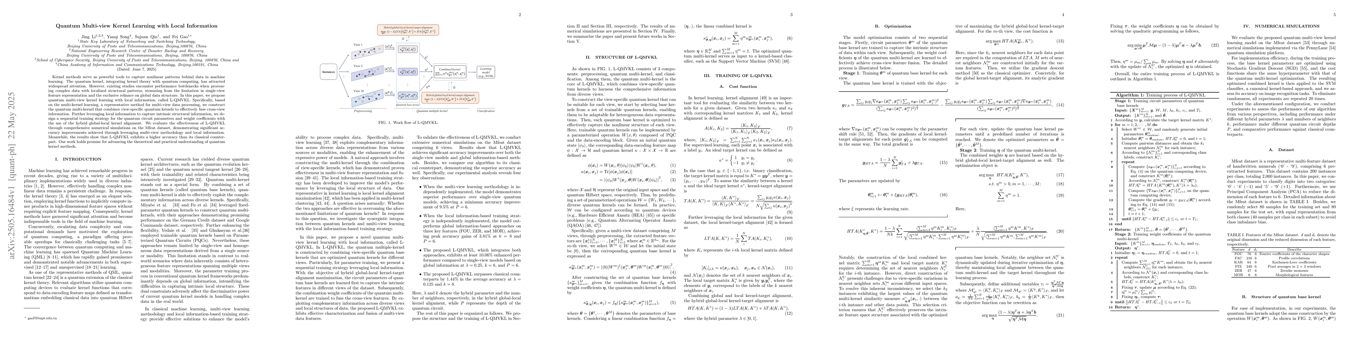 Thumbnail for Quantum Multi-view Kernel Learning with Local Information