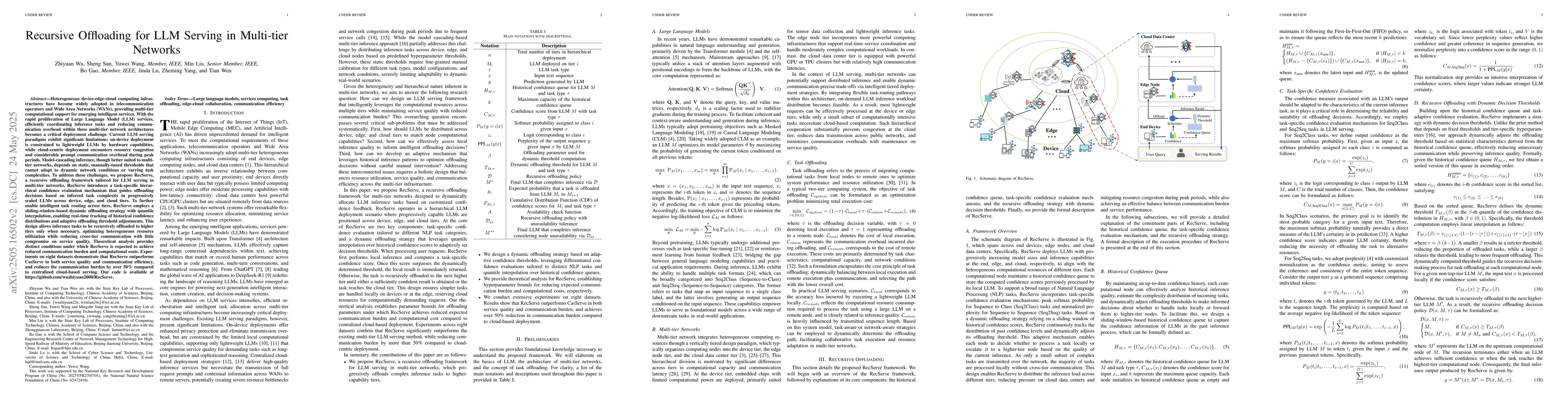 Thumbnail for Recursive Offloading for LLM Serving in Multi-tier Networks