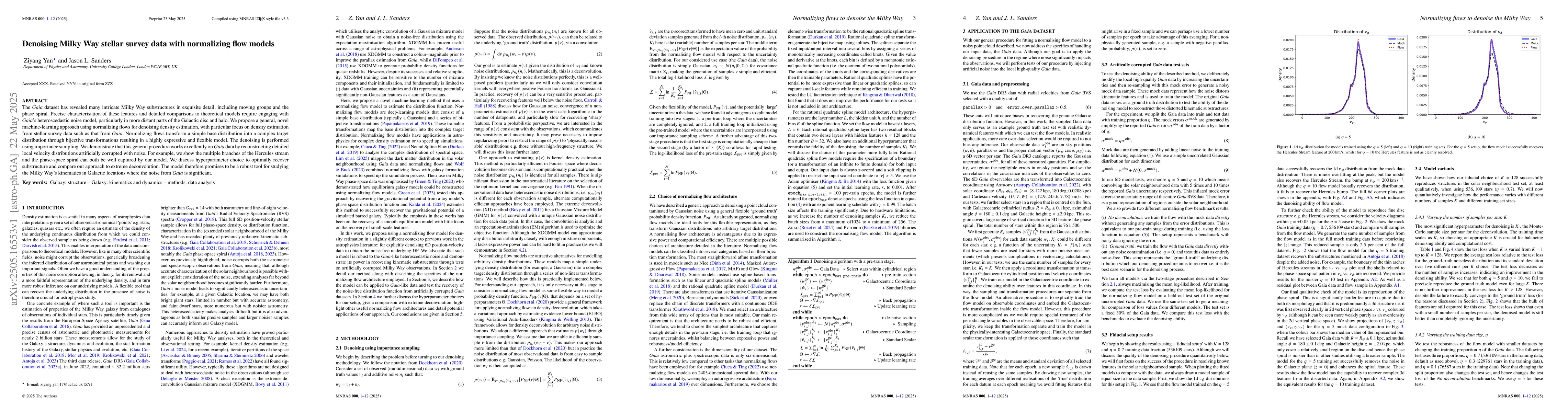 Thumbnail for Denoising Milky Way stellar survey data with normalizing flow models