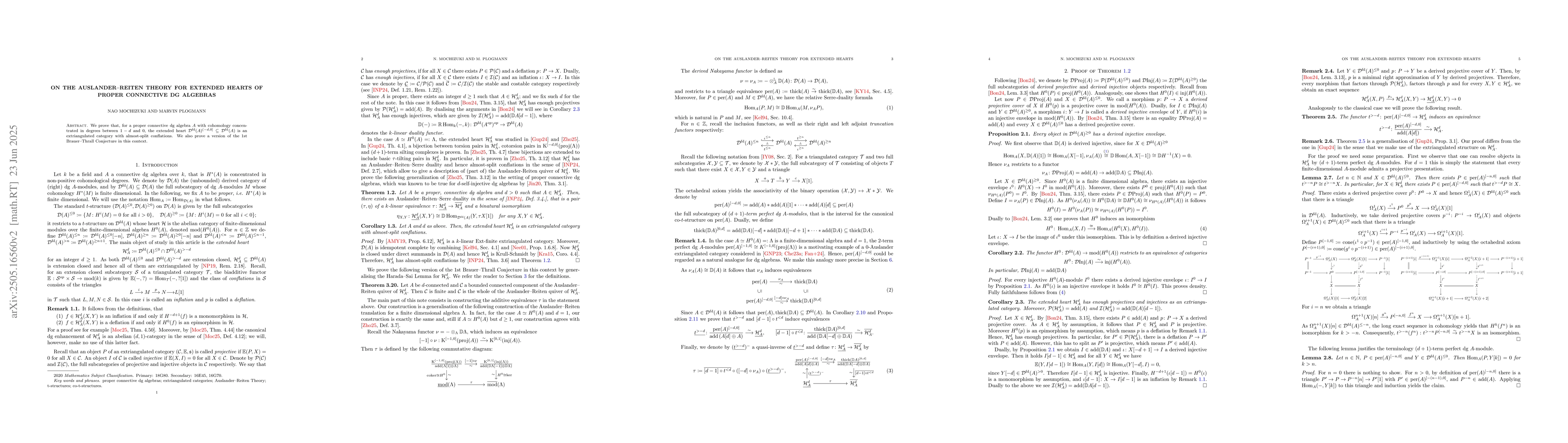 Thumbnail for On the Auslander--Reiten Theory for Extended Hearts of Proper Connective
  DG Algebras