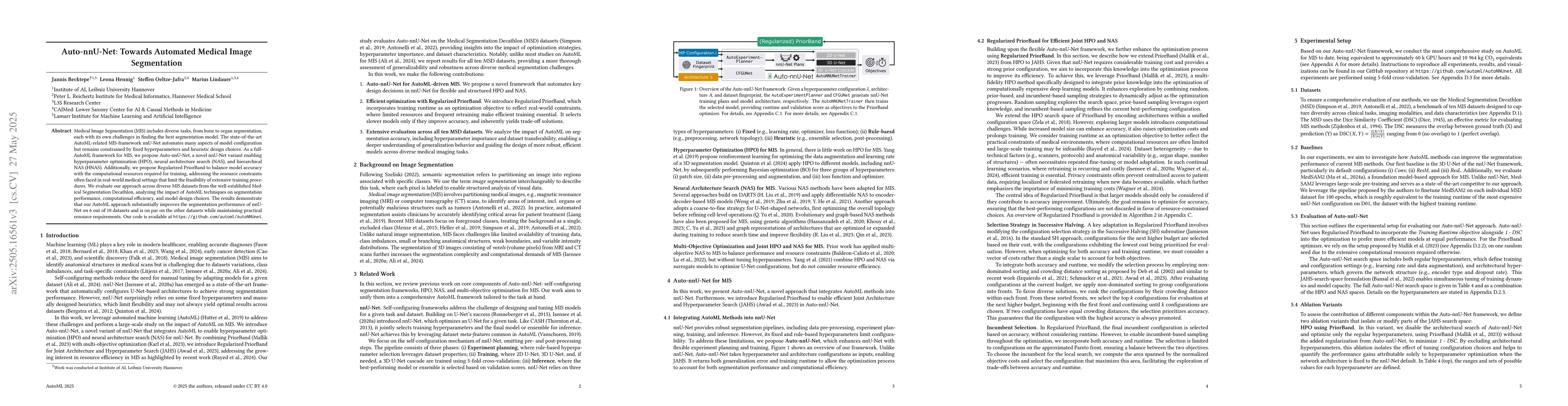 Thumbnail for Auto-nnU-Net: Towards Automated Medical Image Segmentation