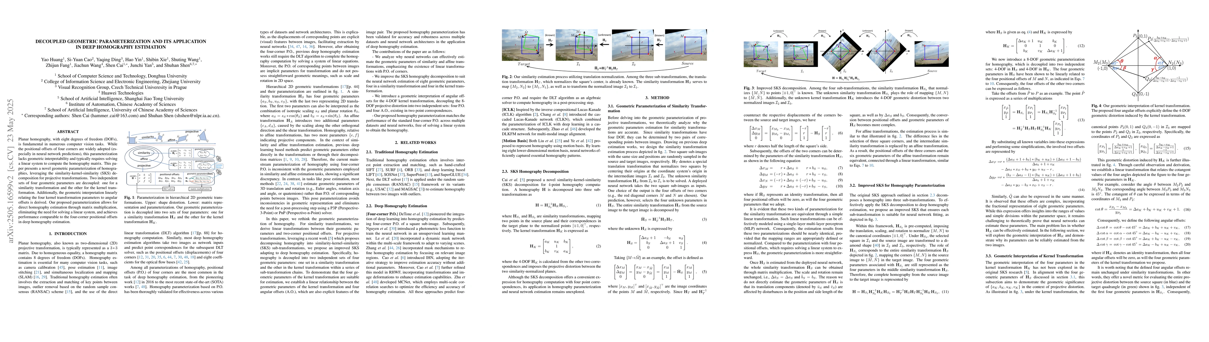 Thumbnail for Decoupled Geometric Parameterization and its Application in Deep
  Homography Estimation