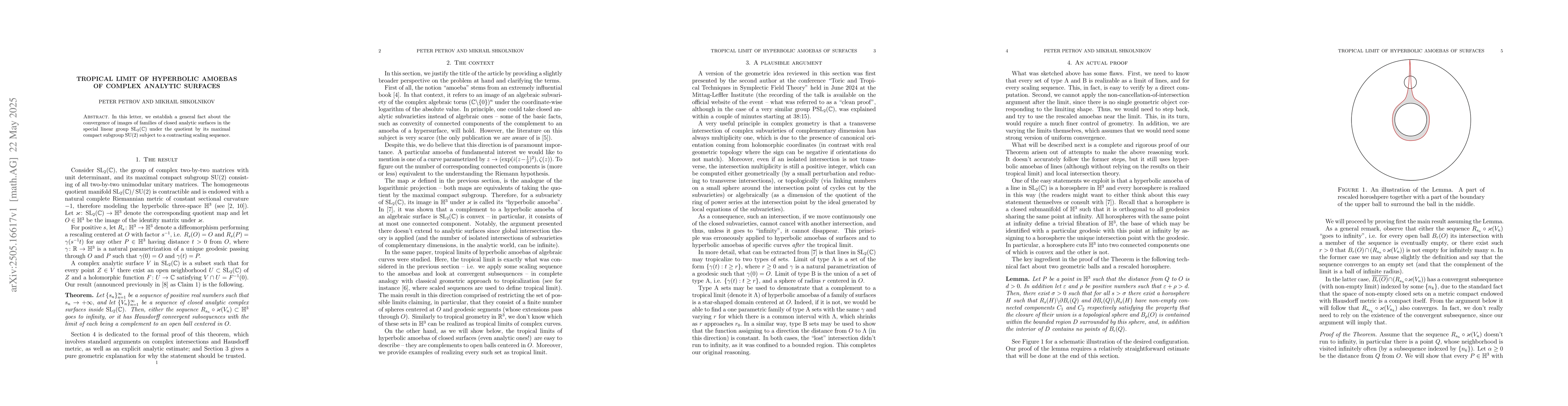 Thumbnail for Tropical limit of hyperbolic amoebas of complex analytic surfaces