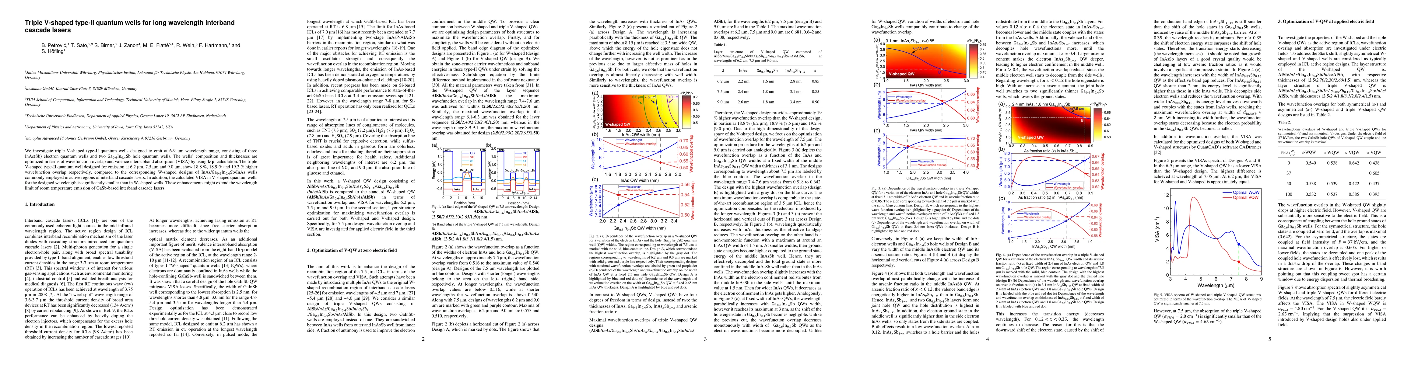 Thumbnail for Triple V-shaped type-II quantum wells for long wavelength interband
  cascade lasers