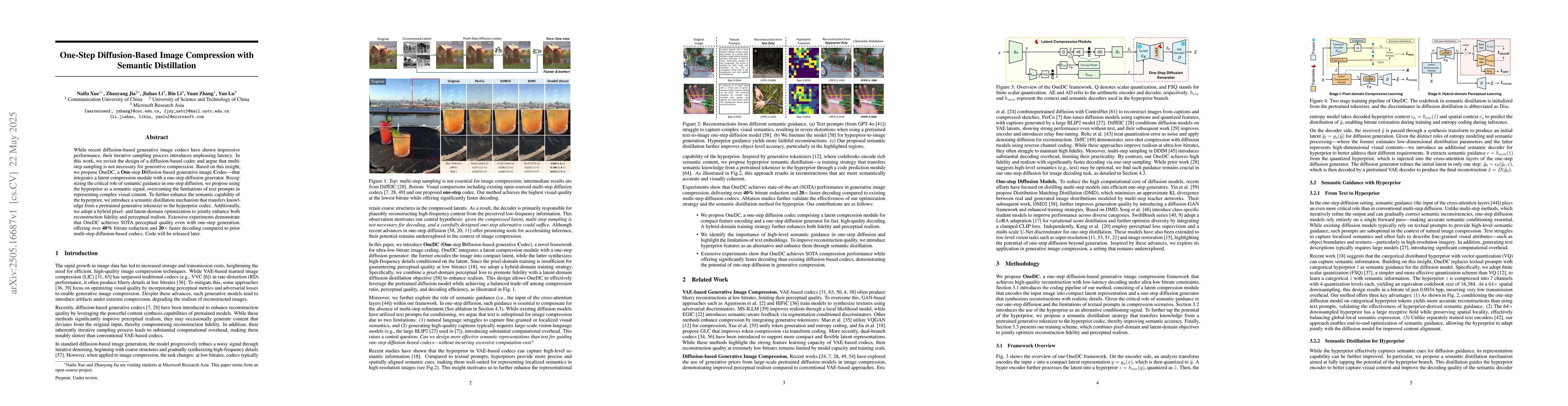 Thumbnail for One-Step Diffusion-Based Image Compression with Semantic Distillation