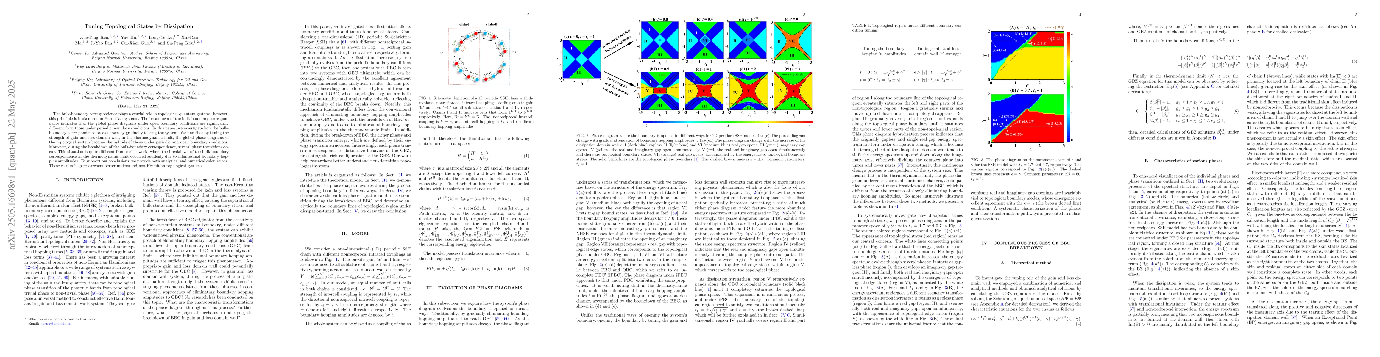 Thumbnail for Tuning Topological States by Dissipation