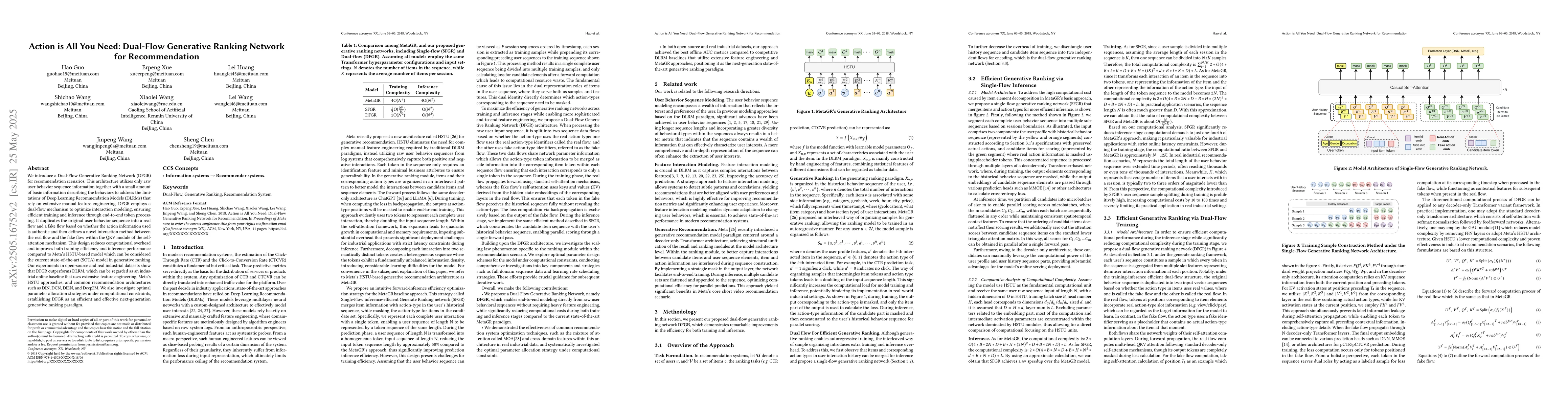 Thumbnail for Action is All You Need: Dual-Flow Generative Ranking Network for
  Recommendation