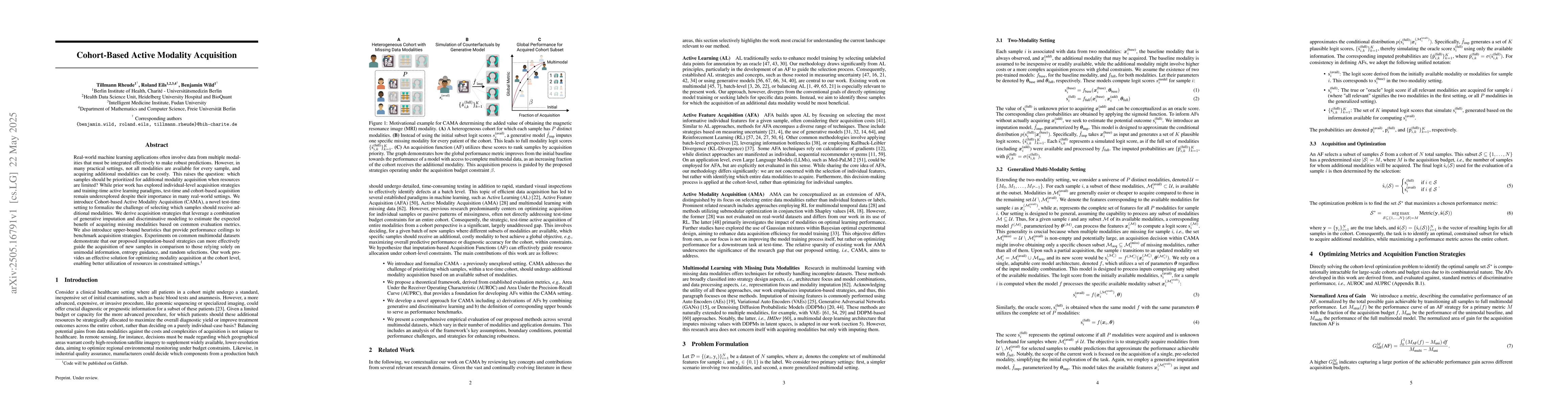 Thumbnail for Cohort-Based Active Modality Acquisition