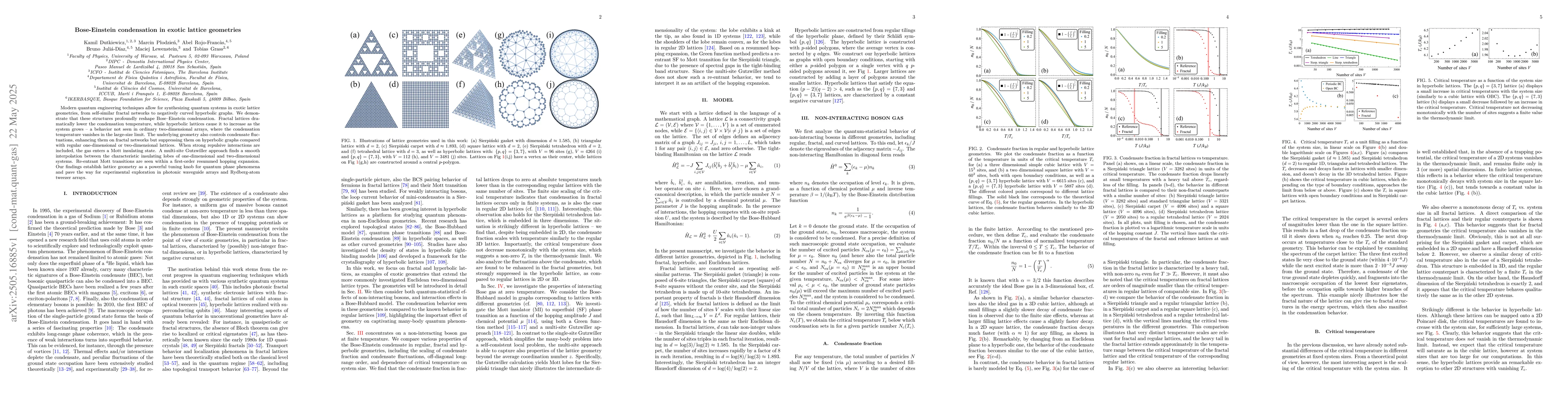 Thumbnail for Bose-Einstein condensation in exotic lattice geometries