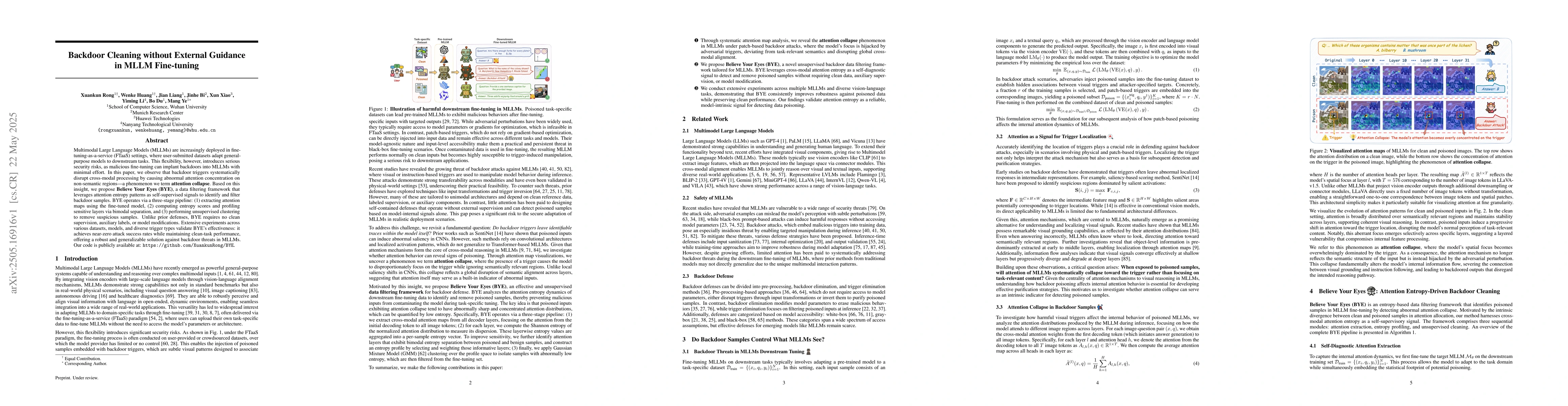 Thumbnail for Backdoor Cleaning without External Guidance in MLLM Fine-tuning