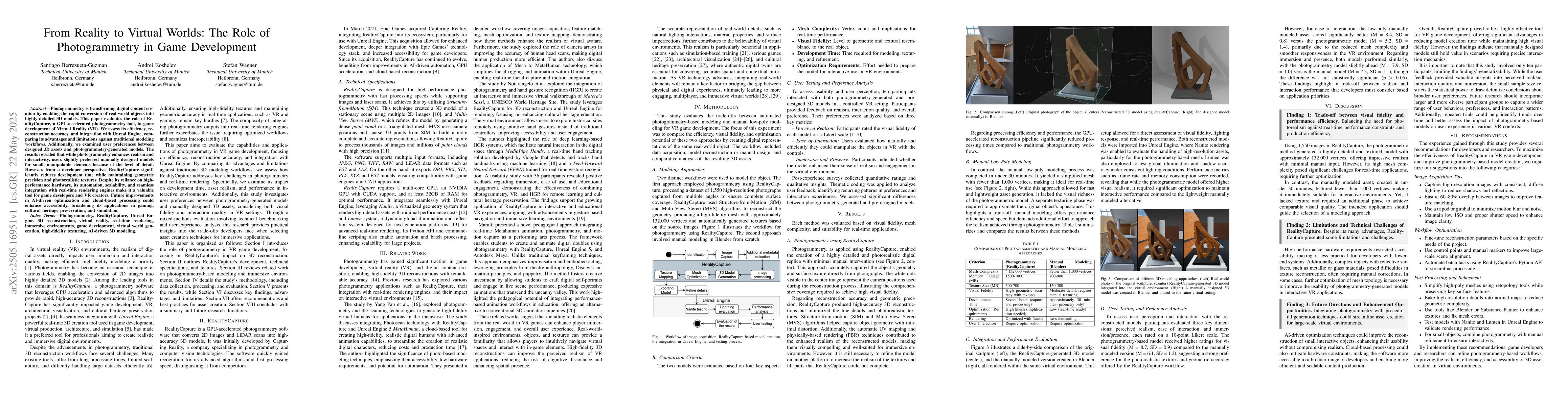 Thumbnail for From Reality to Virtual Worlds: The Role of Photogrammetry in Game
  Development