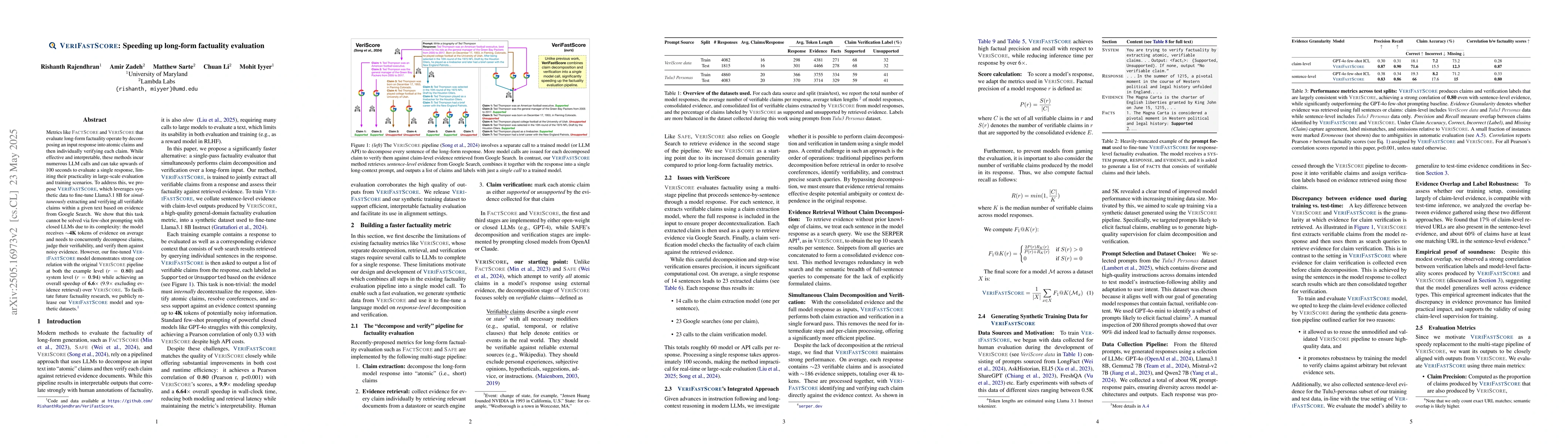 Thumbnail for VeriFastScore: Speeding up long-form factuality evaluation