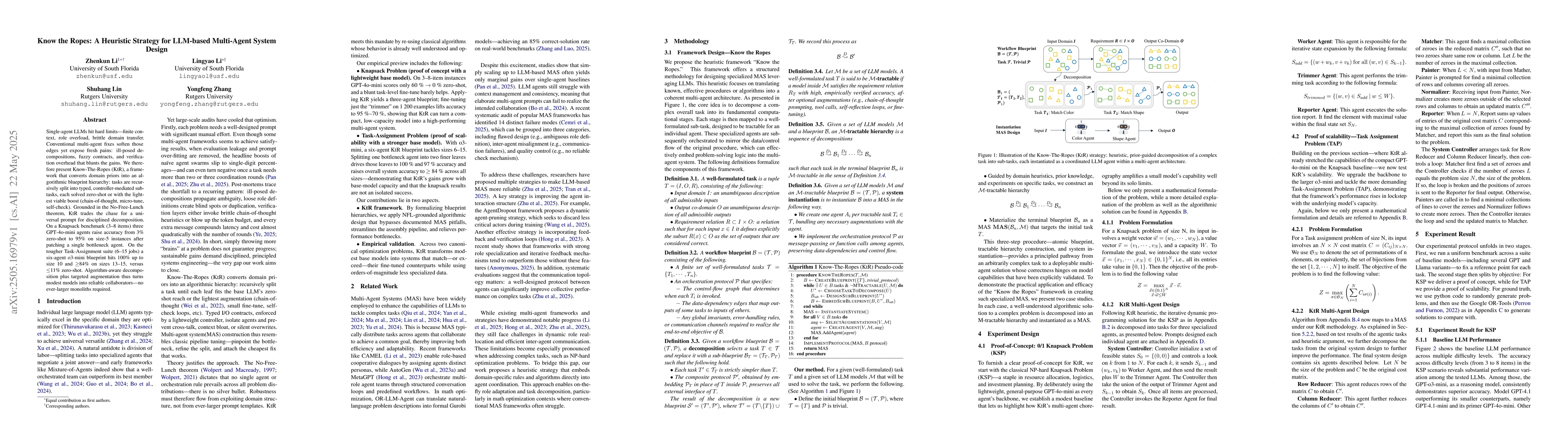 Thumbnail for Know the Ropes: A Heuristic Strategy for LLM-based Multi-Agent System
  Design