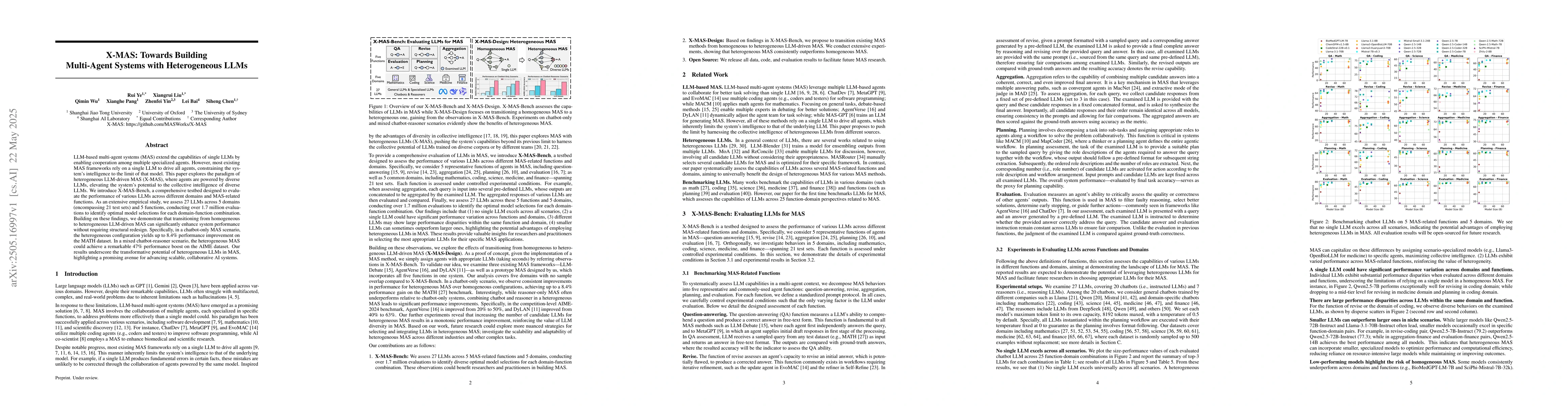 Thumbnail for X-MAS: Towards Building Multi-Agent Systems with Heterogeneous LLMs