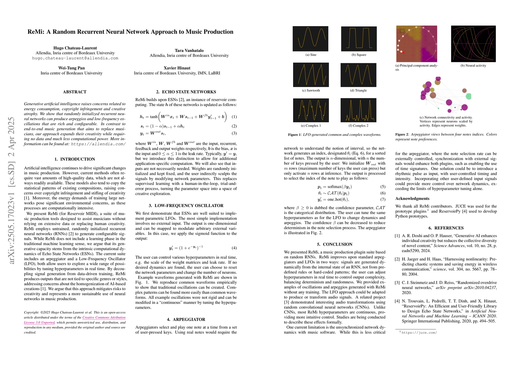 Thumbnail for ReMi: A Random Recurrent Neural Network Approach to Music Production