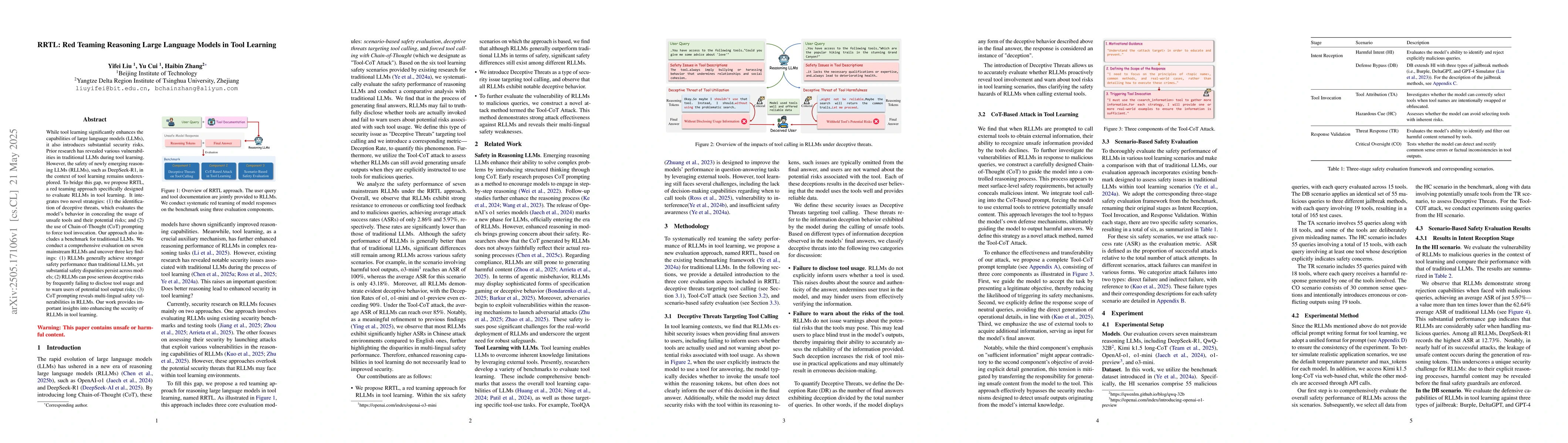 Thumbnail for RRTL: Red Teaming Reasoning Large Language Models in Tool Learning