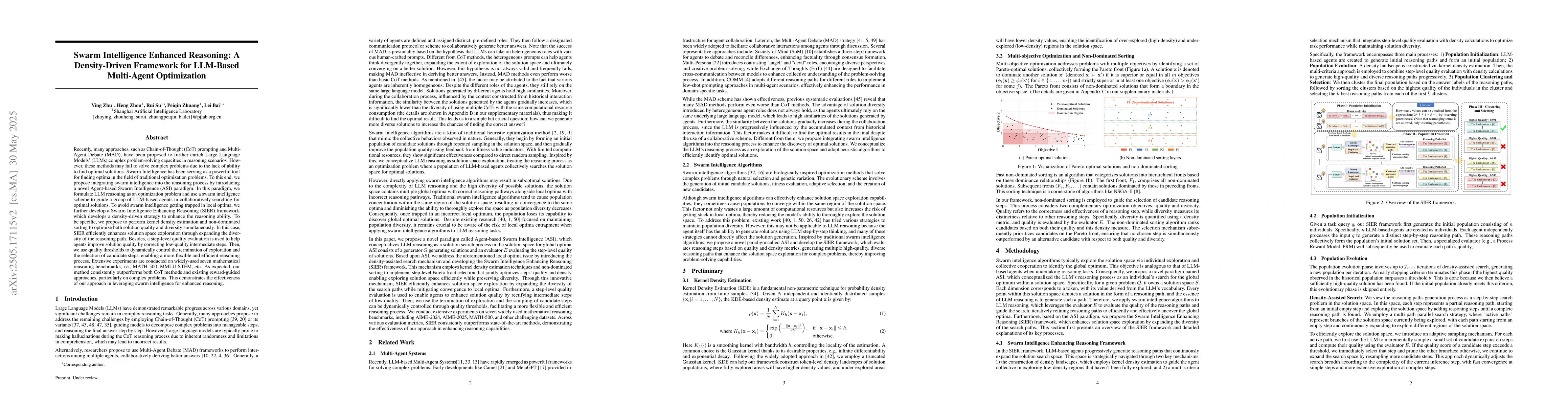 Thumbnail for Swarm Intelligence Enhanced Reasoning: A Density-Driven Framework for
  LLM-Based Multi-Agent Optimization