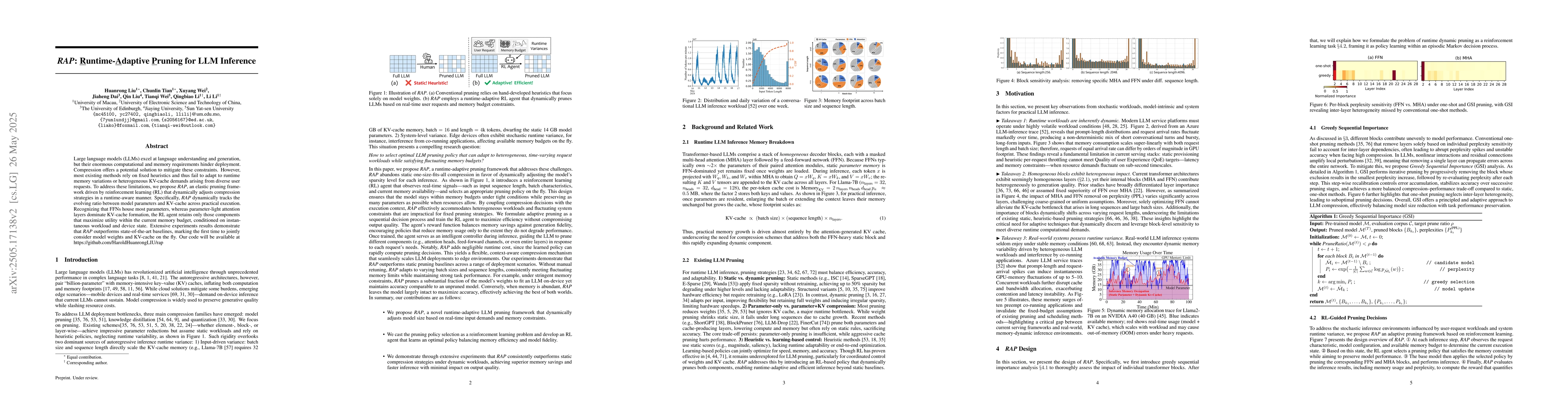 Thumbnail for RAP: Runtime-Adaptive Pruning for LLM Inference