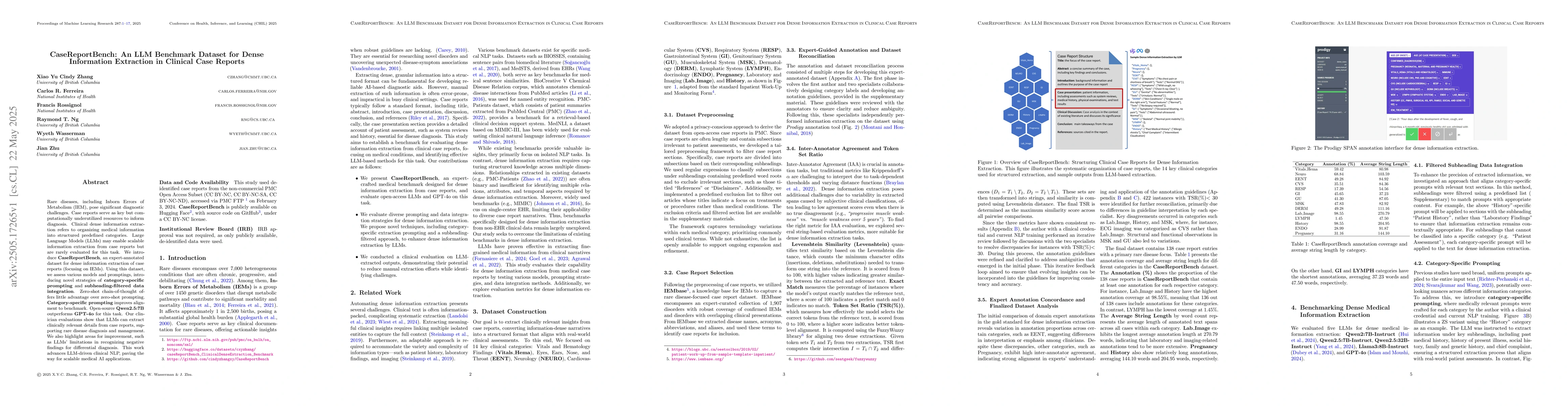 Thumbnail for CaseReportBench: An LLM Benchmark Dataset for Dense Information
  Extraction in Clinical Case Reports