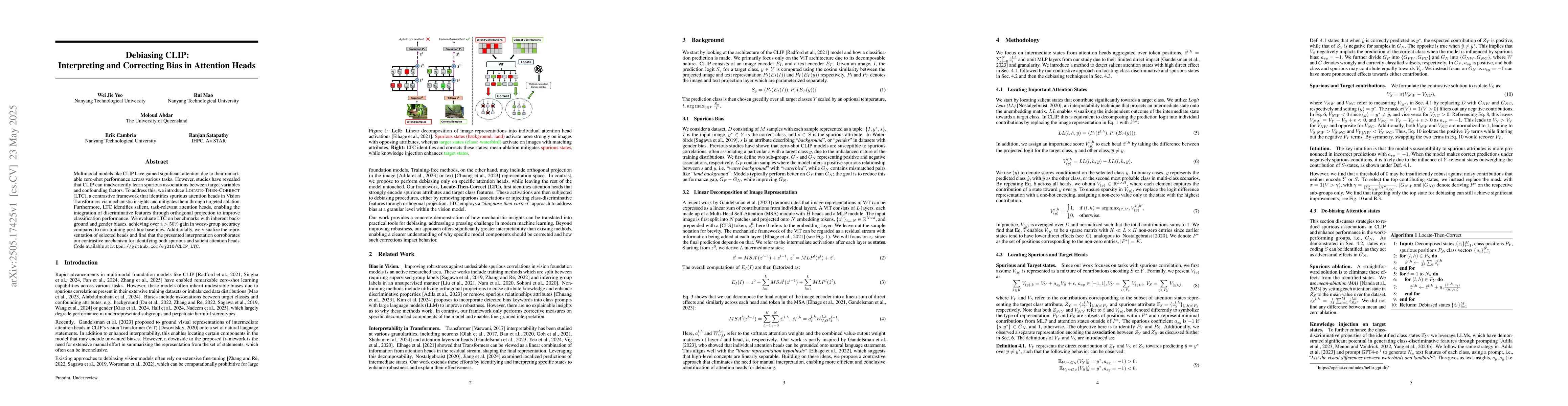 Thumbnail for Debiasing CLIP: Interpreting and Correcting Bias in Attention Heads