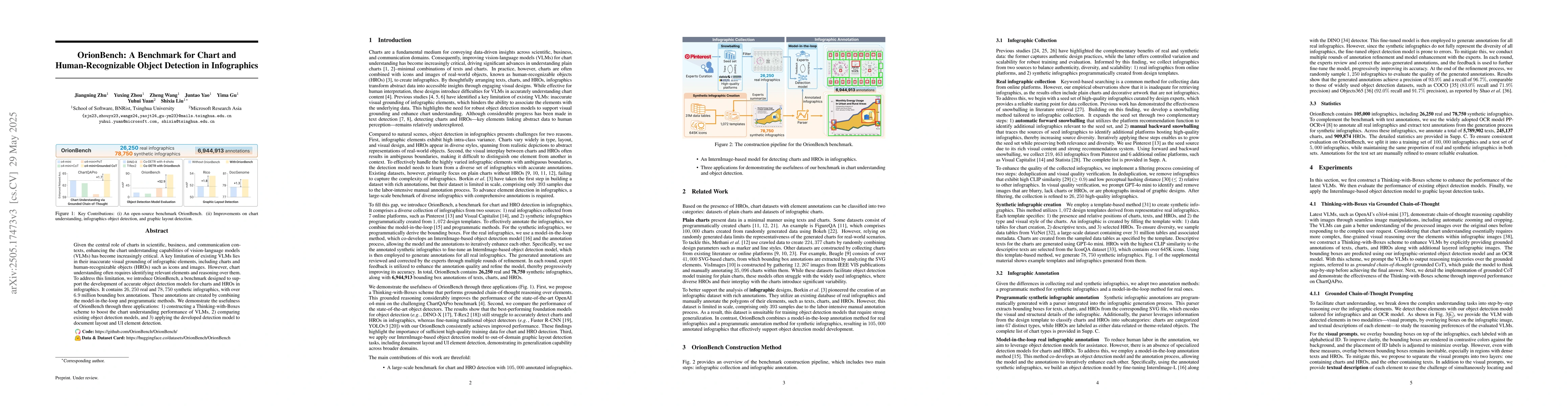 Thumbnail for OrionBench: A Benchmark for Chart and Human-Recognizable Object
  Detection in Infographics