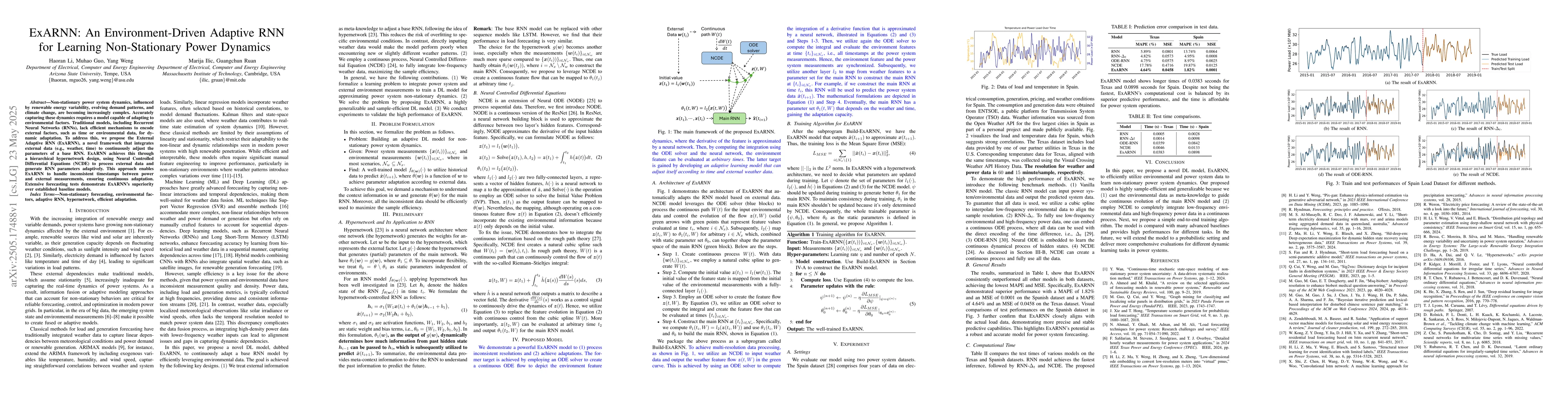 Thumbnail for ExARNN: An Environment-Driven Adaptive RNN for Learning Non-Stationary
  Power Dynamics