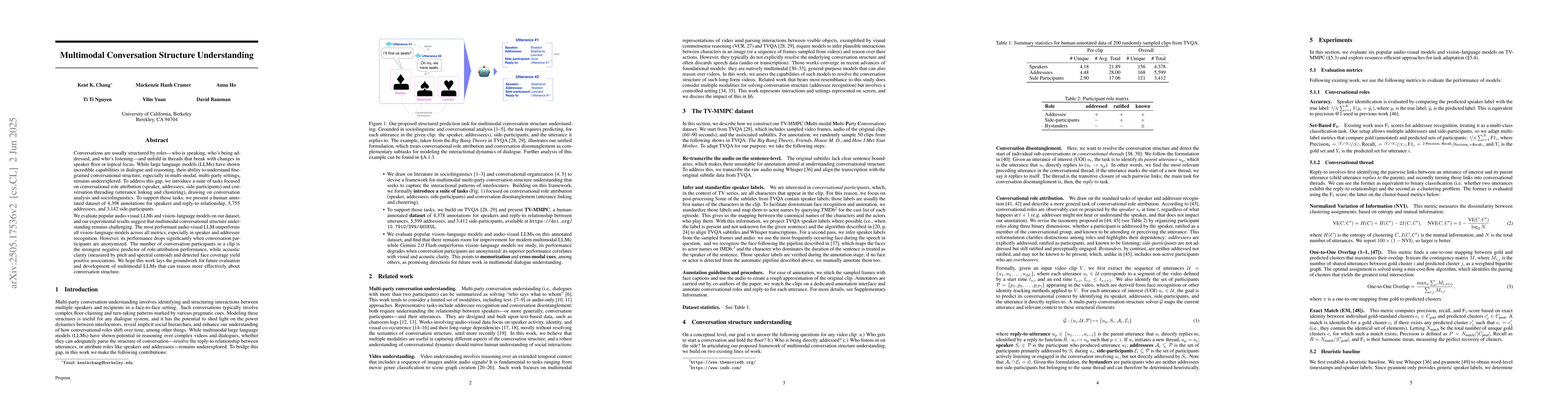 Thumbnail for Multimodal Conversation Structure Understanding