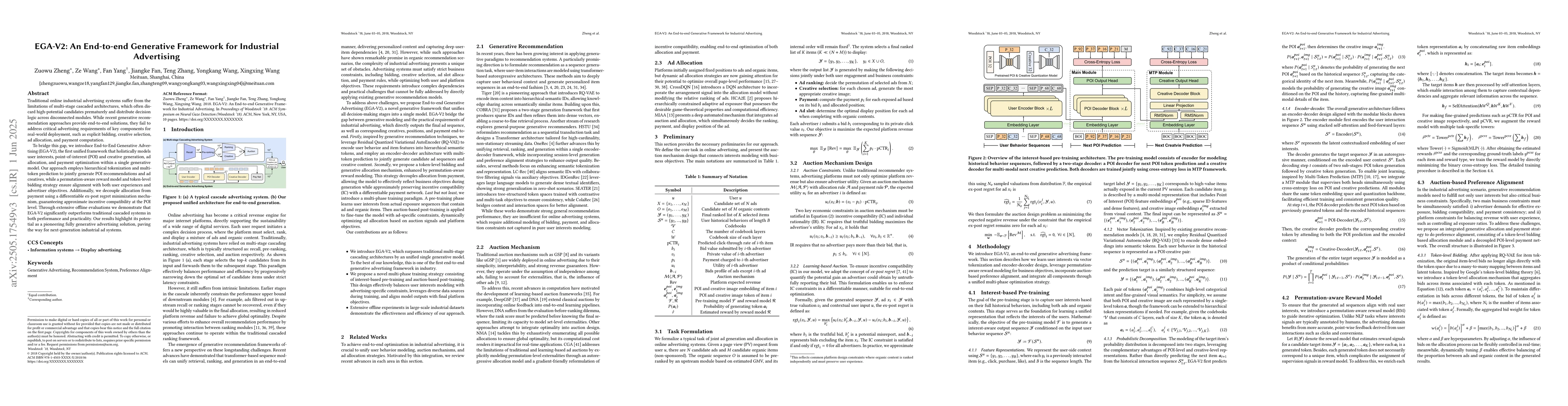 Thumbnail for Beyond Cascaded Architectures: An End-to-end Generative Framework for
  Industrial Advertising