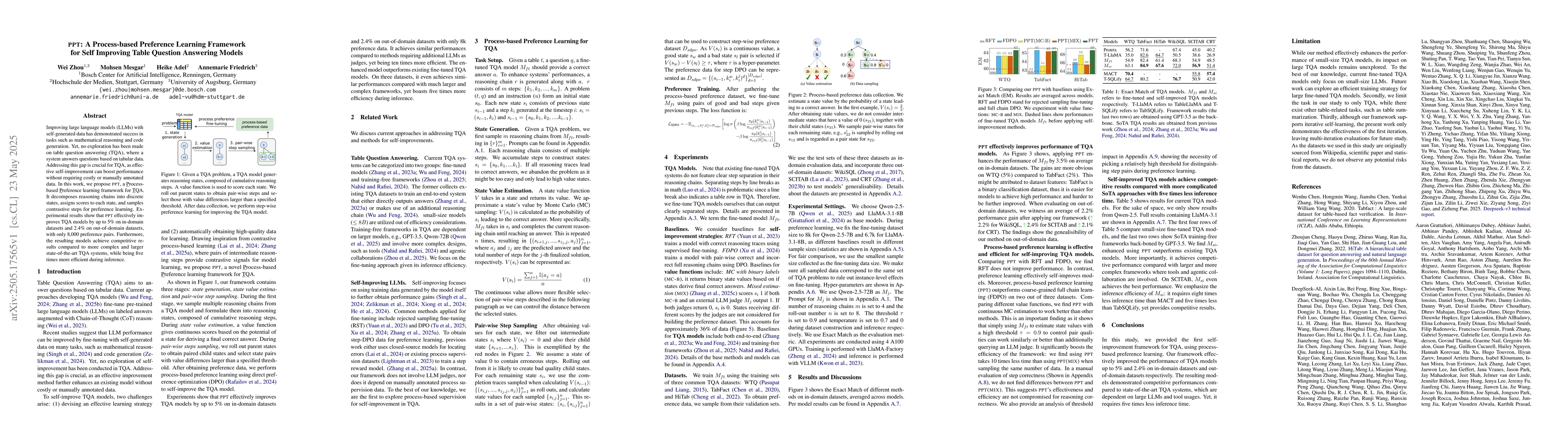 Thumbnail for PPT: A Process-based Preference Learning Framework for Self Improving
  Table Question Answering Models