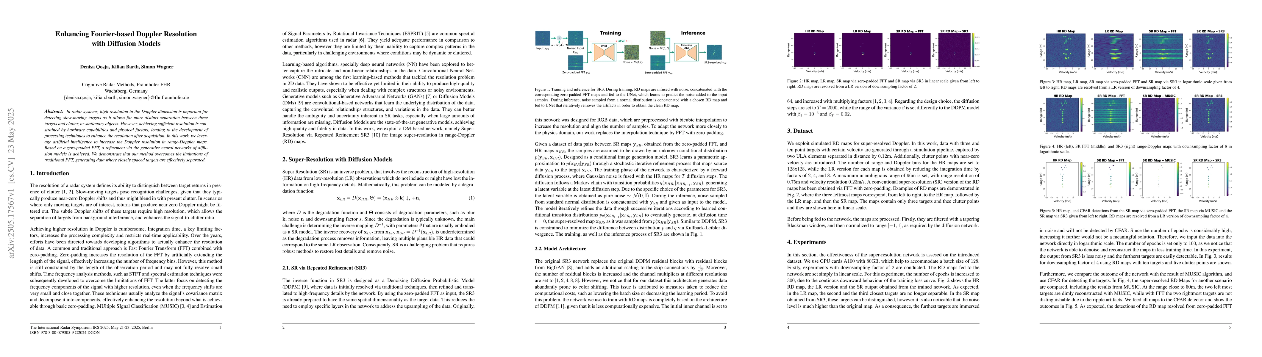 Thumbnail for Enhancing Fourier-based Doppler Resolution with Diffusion Models