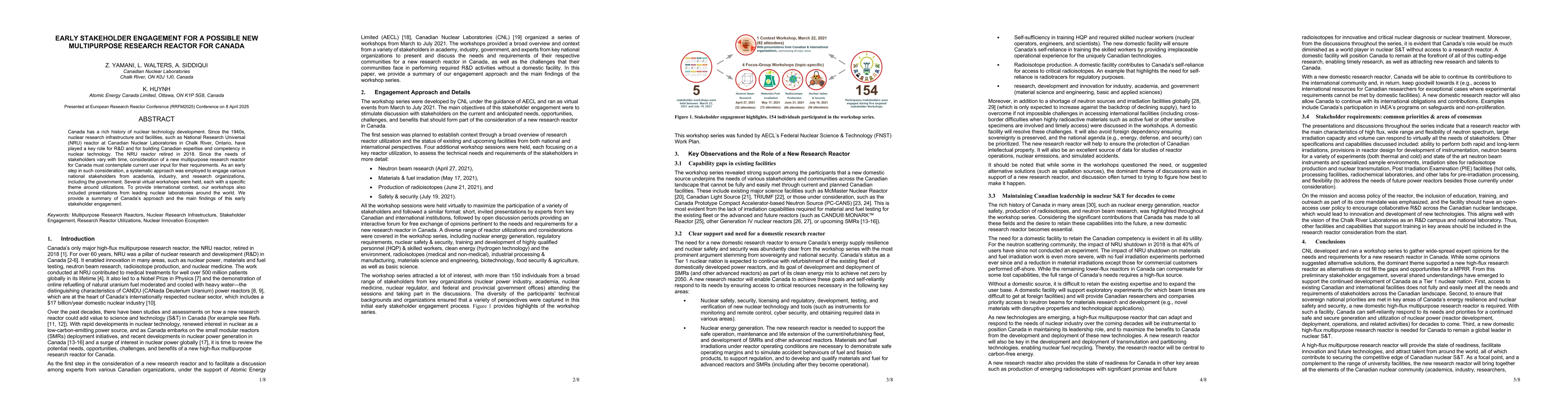 Thumbnail for Early stakeholder engagement for a possible new multipurpose research
  reactor for Canada