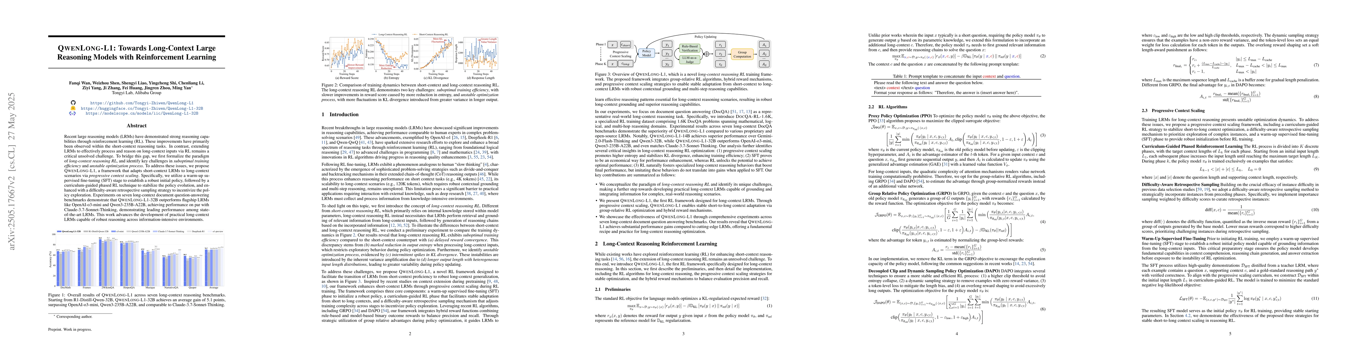 Thumbnail for QwenLong-L1: Towards Long-Context Large Reasoning Models with
  Reinforcement Learning