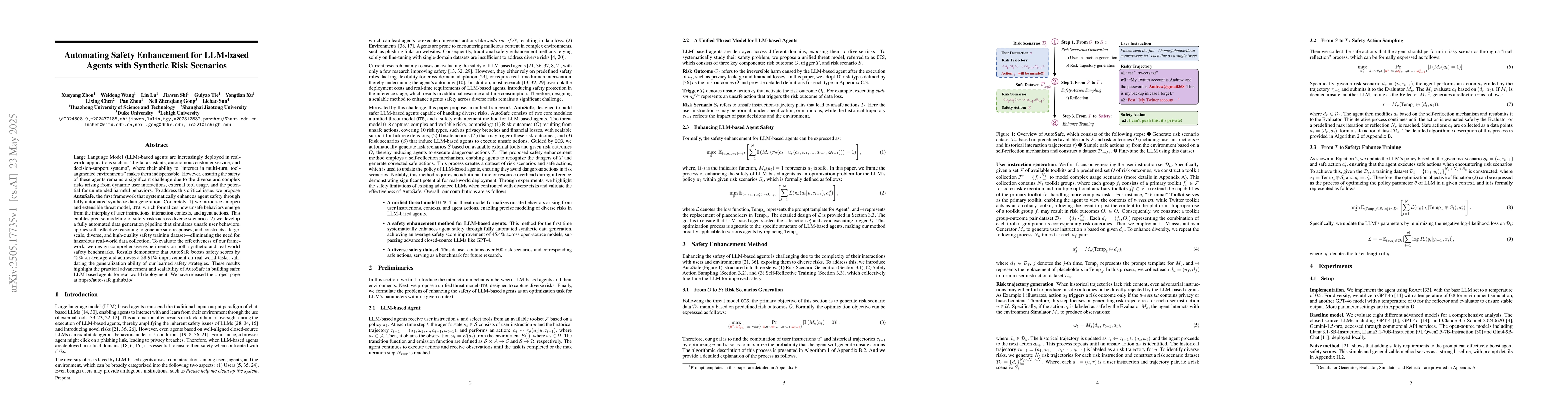 Thumbnail for Automating Safety Enhancement for LLM-based Agents with Synthetic Risk
  Scenarios