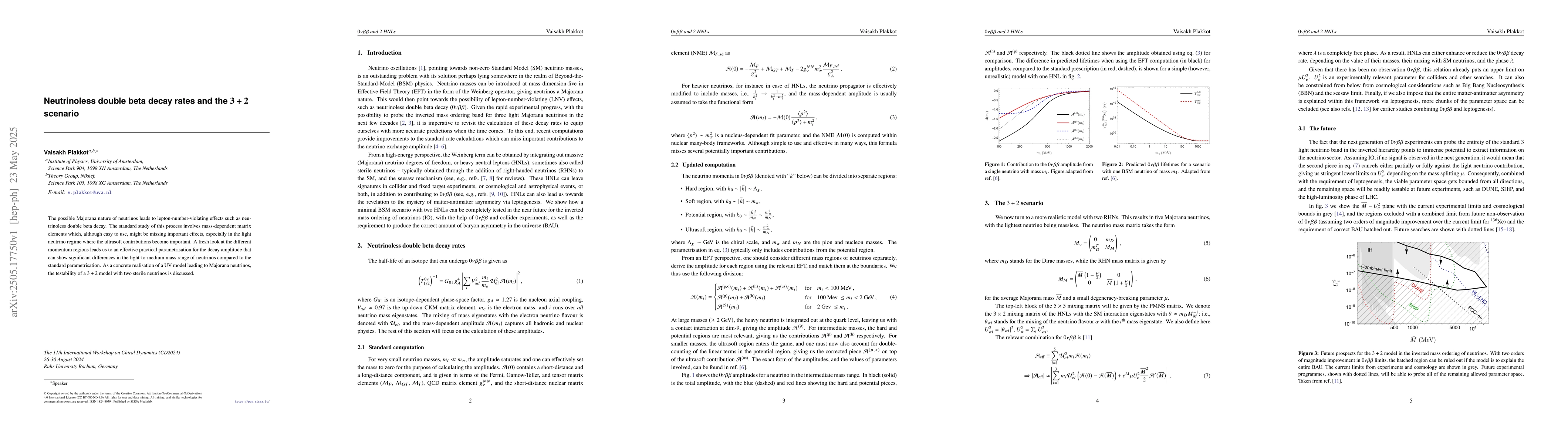 Thumbnail for Neutrinoless double beta decay rates and the $3 + 2$ scenario