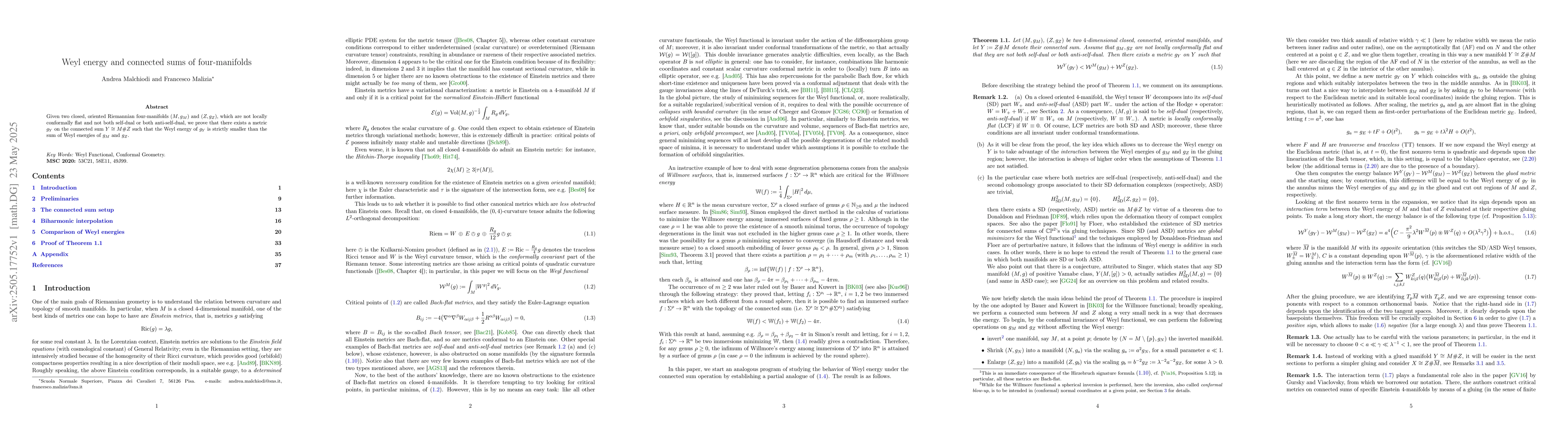 Thumbnail for Weyl energy and connected sums of four-manifolds