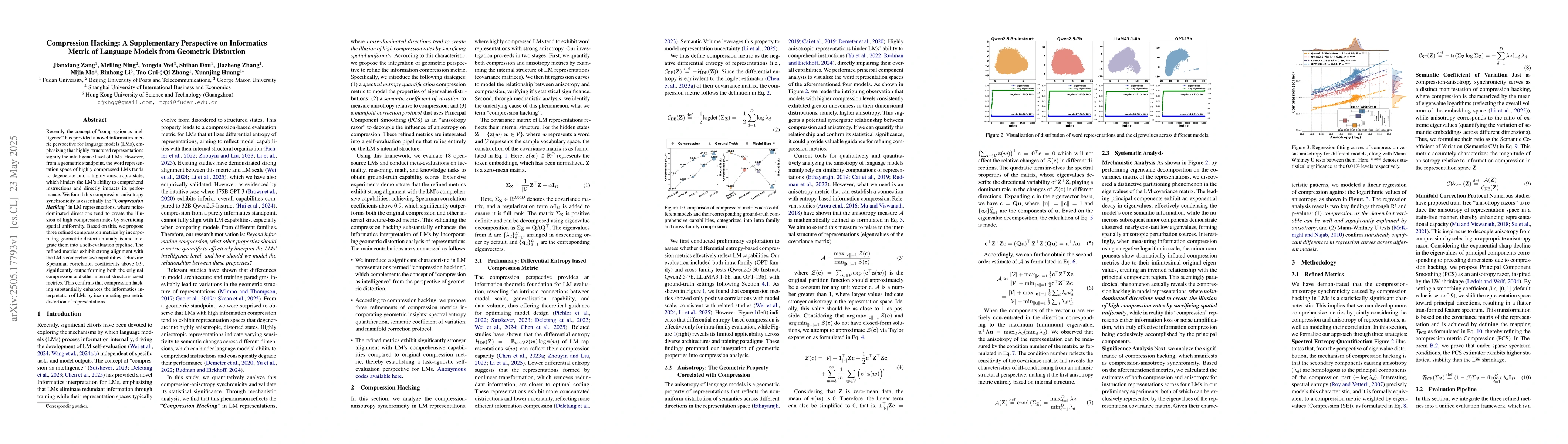Thumbnail for Compression Hacking: A Supplementary Perspective on Informatics Metric
  of Language Models from Geometric Distortion