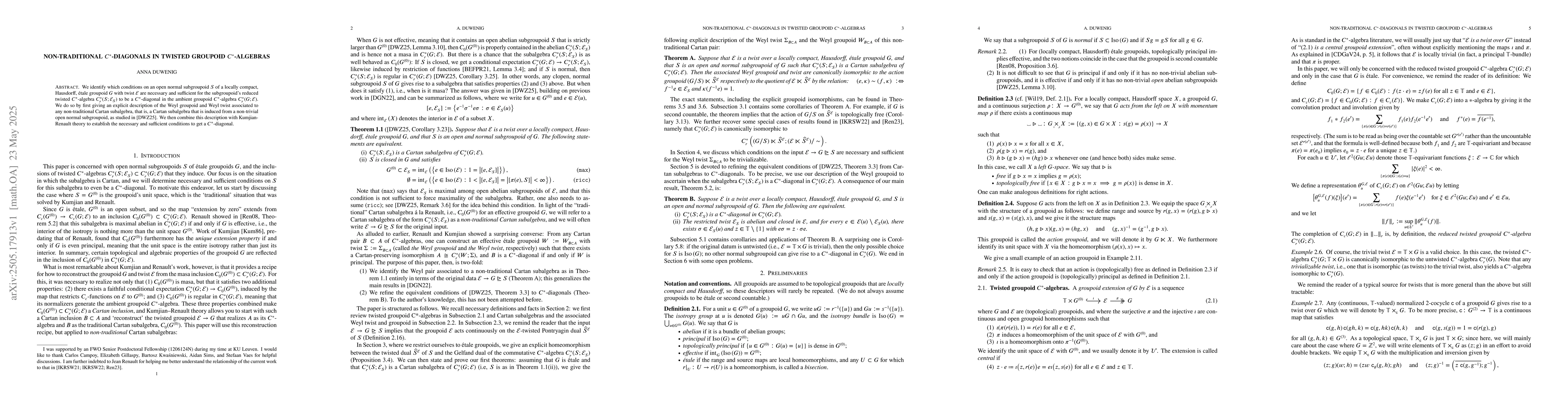 Thumbnail for Non-traditional C*-diagonals in twisted groupoid C*-algebras