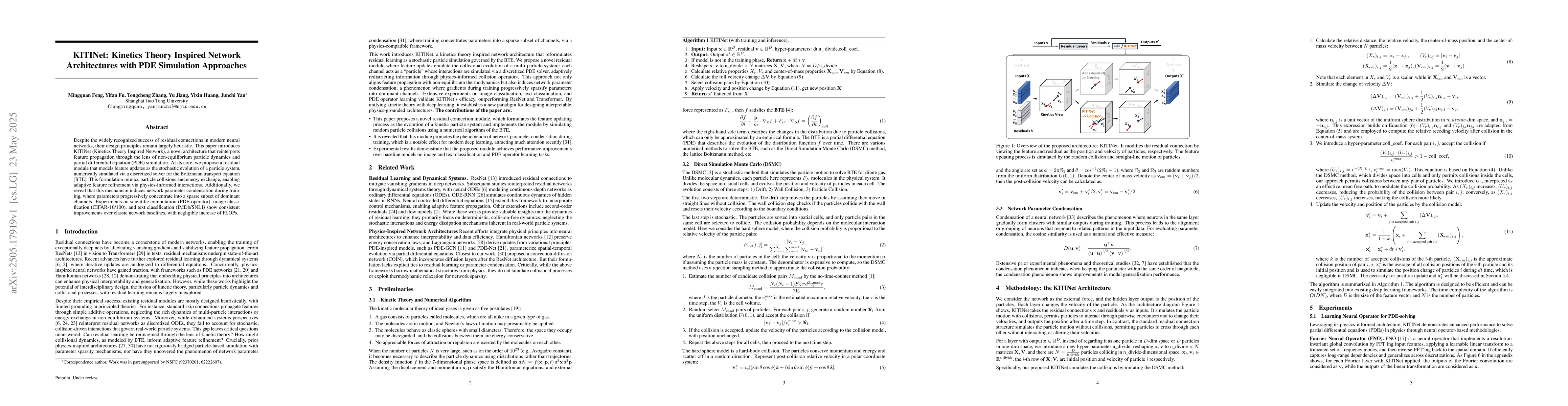 Thumbnail for KITINet: Kinetics Theory Inspired Network Architectures with PDE
  Simulation Approaches