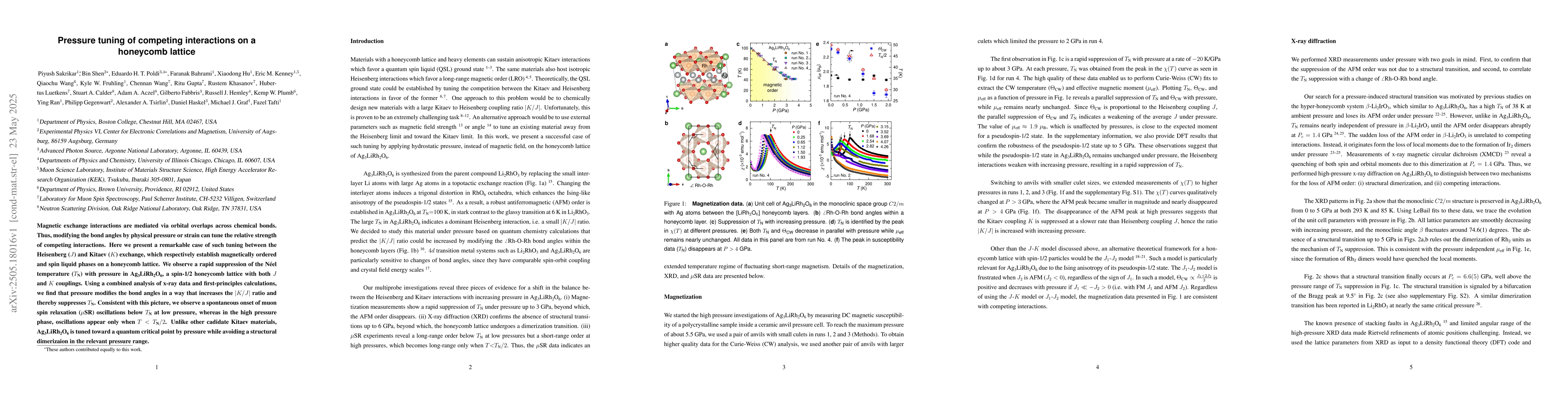Thumbnail for Pressure tuning of competing interactions on a honeycomb lattice