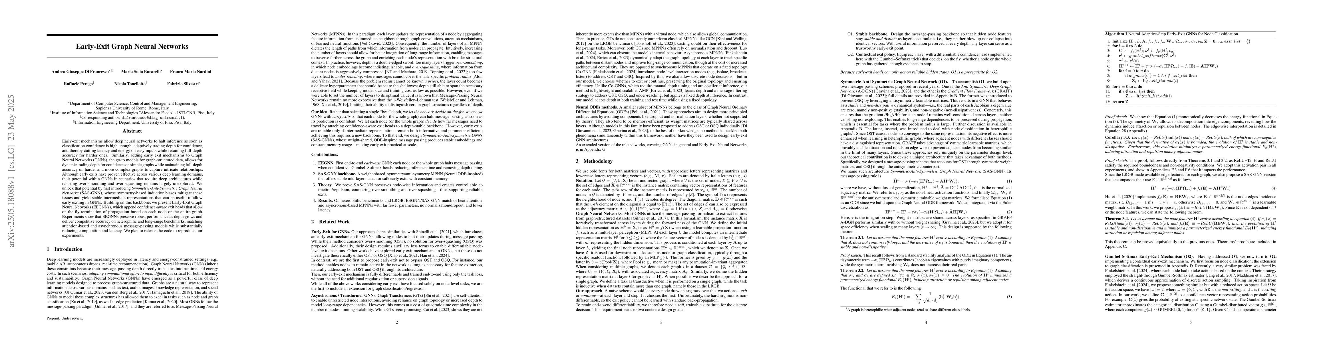 Thumbnail for Early-Exit Graph Neural Networks