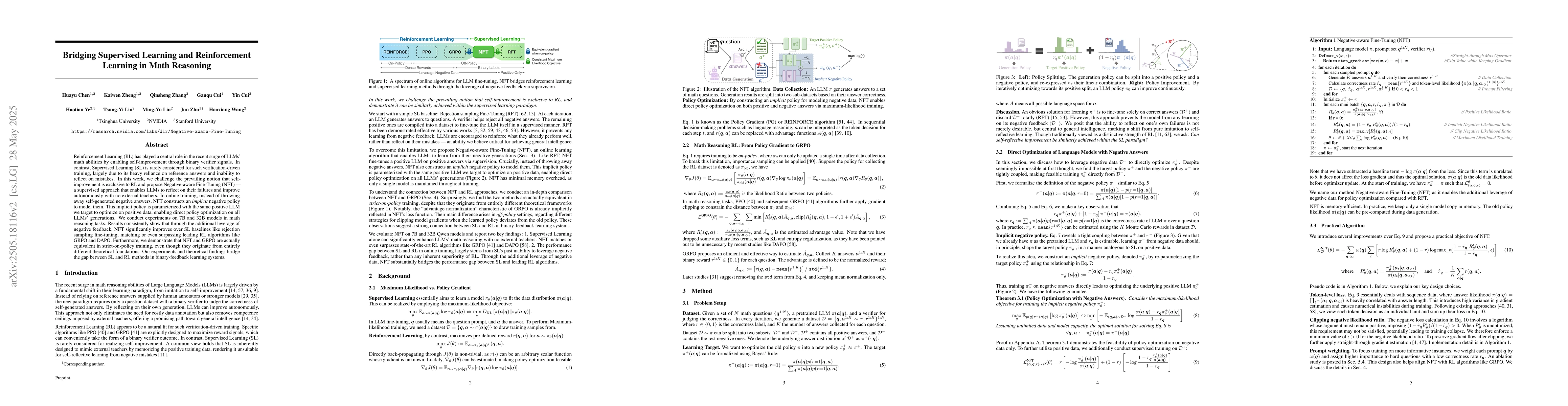 Thumbnail for Bridging Supervised Learning and Reinforcement Learning in Math
  Reasoning
